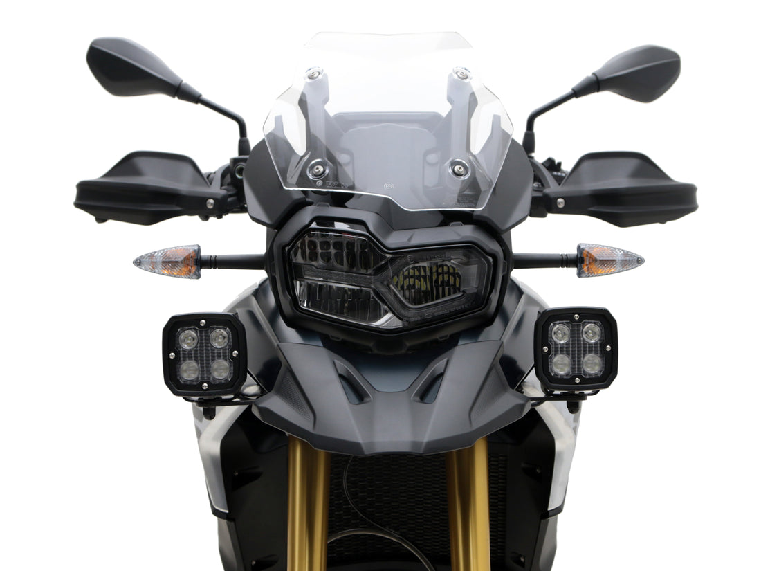 Supporto faretti DENALI montato sulla BMW F 850 GS