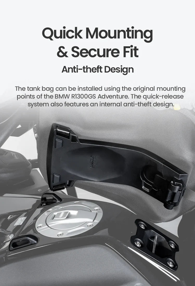 Attaches to the original BMW mounting points