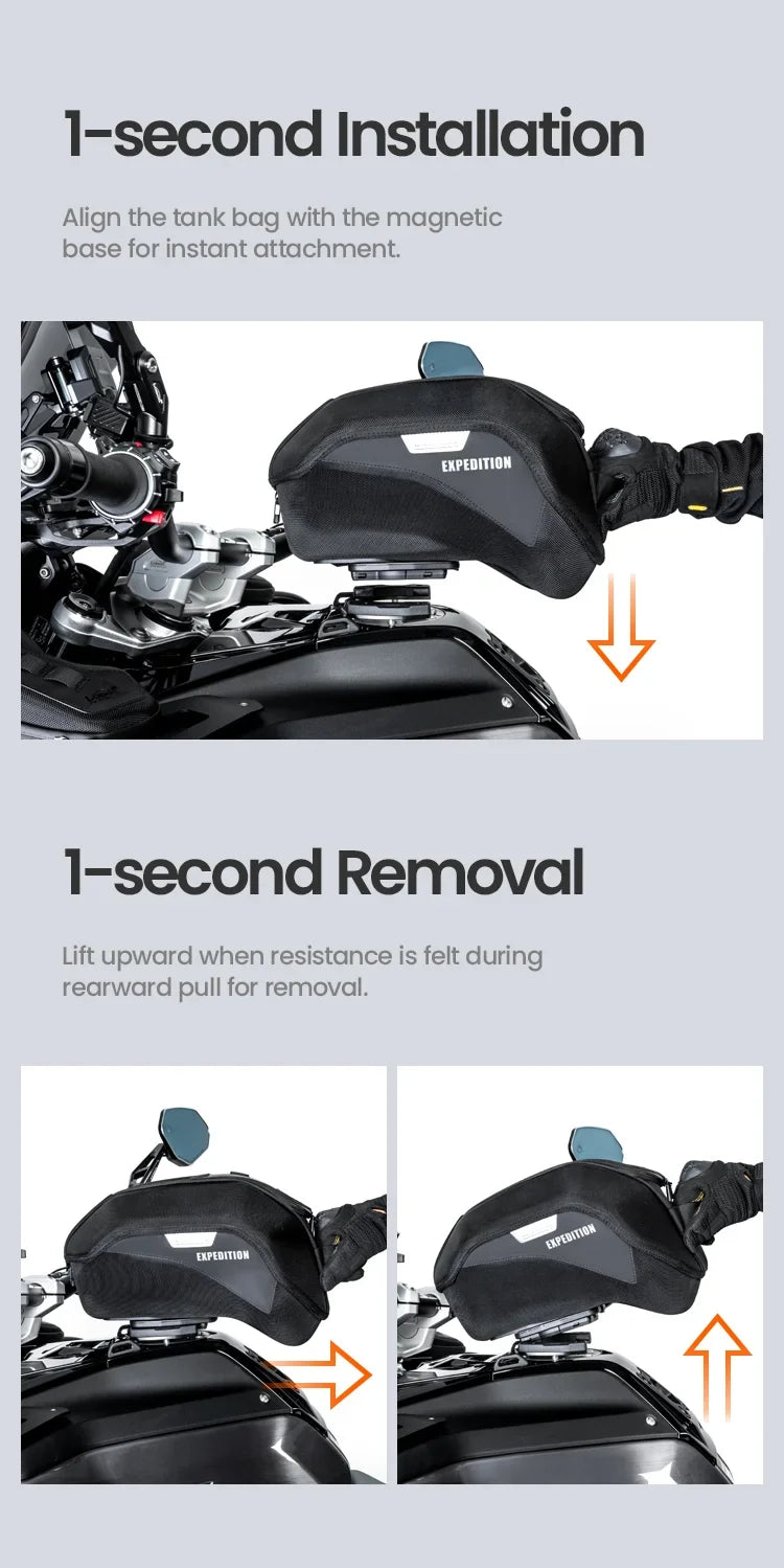 Attaches and detaches in one second