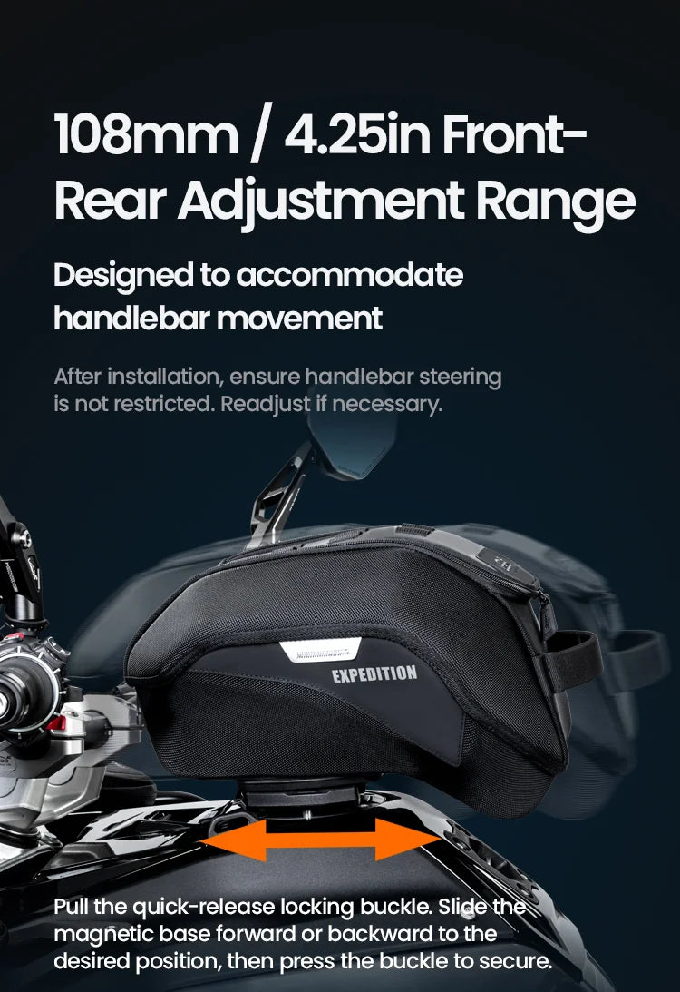 108 mm of travel to free up the steering response