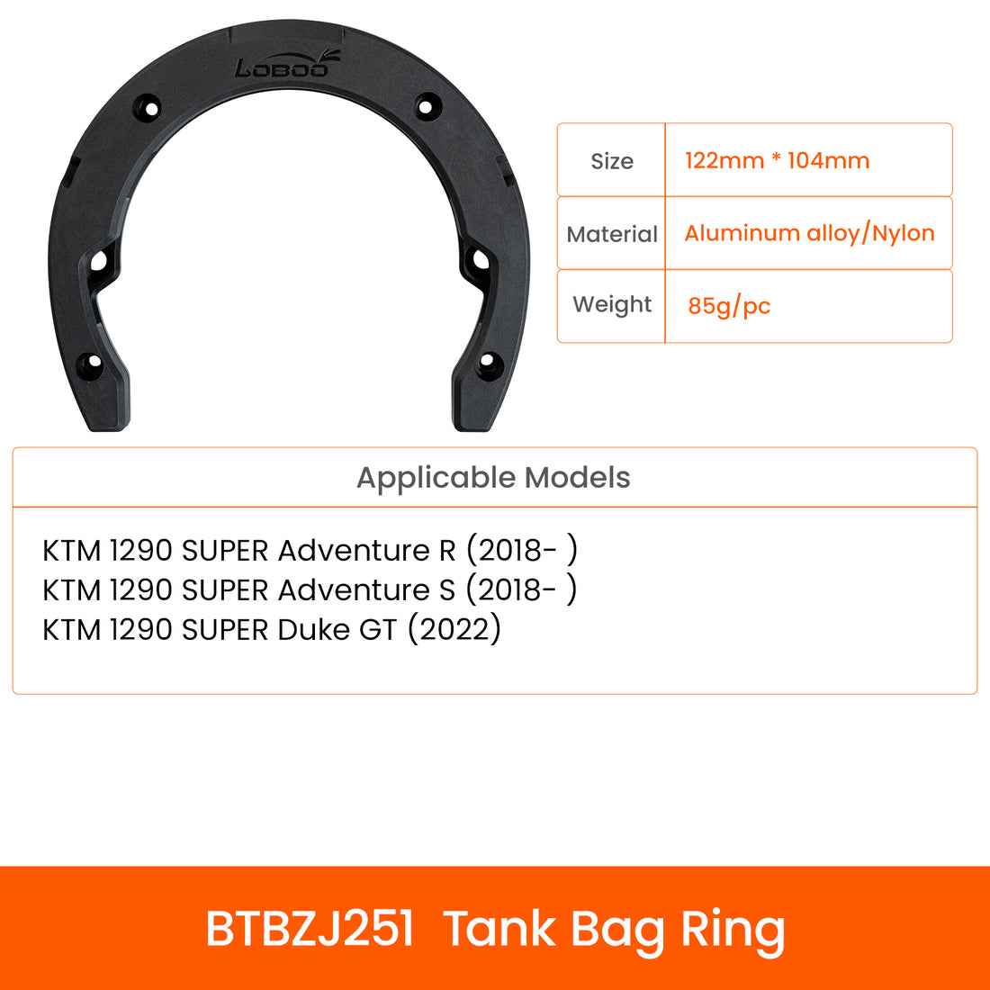 Anello serbatoio LOBOO BTBZJ251 per KTM 1290 Super Adventure e Super Duke GT