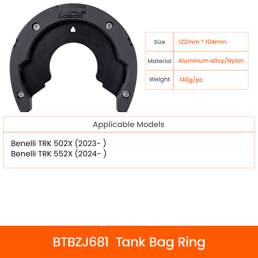 Anello serbatoio LOBOO BTBZJ681 per Benelli TRK 502X e TRK 552X