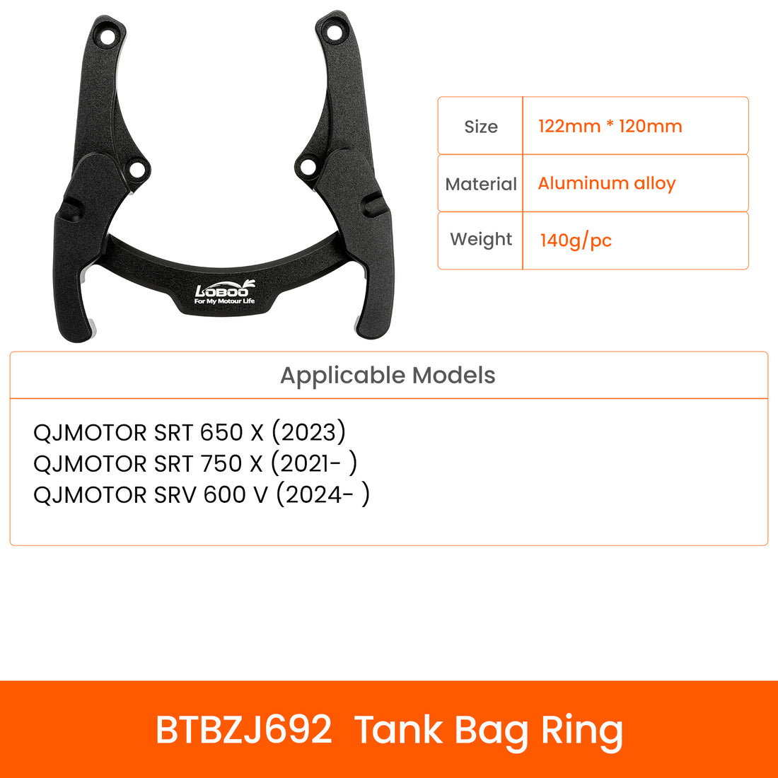 Anello serbatoio LOBOO BTBZJ692 per QJMOTOR Xiao, Shan e Zhui
