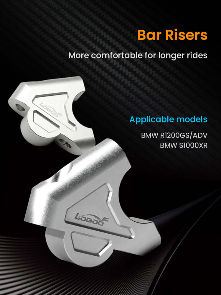 Riser manubrio LOBOO CJG071 in alluminio, coppia destra e sinistra per BMW R 1200 GS, R 1250 GS e S 1000 XR