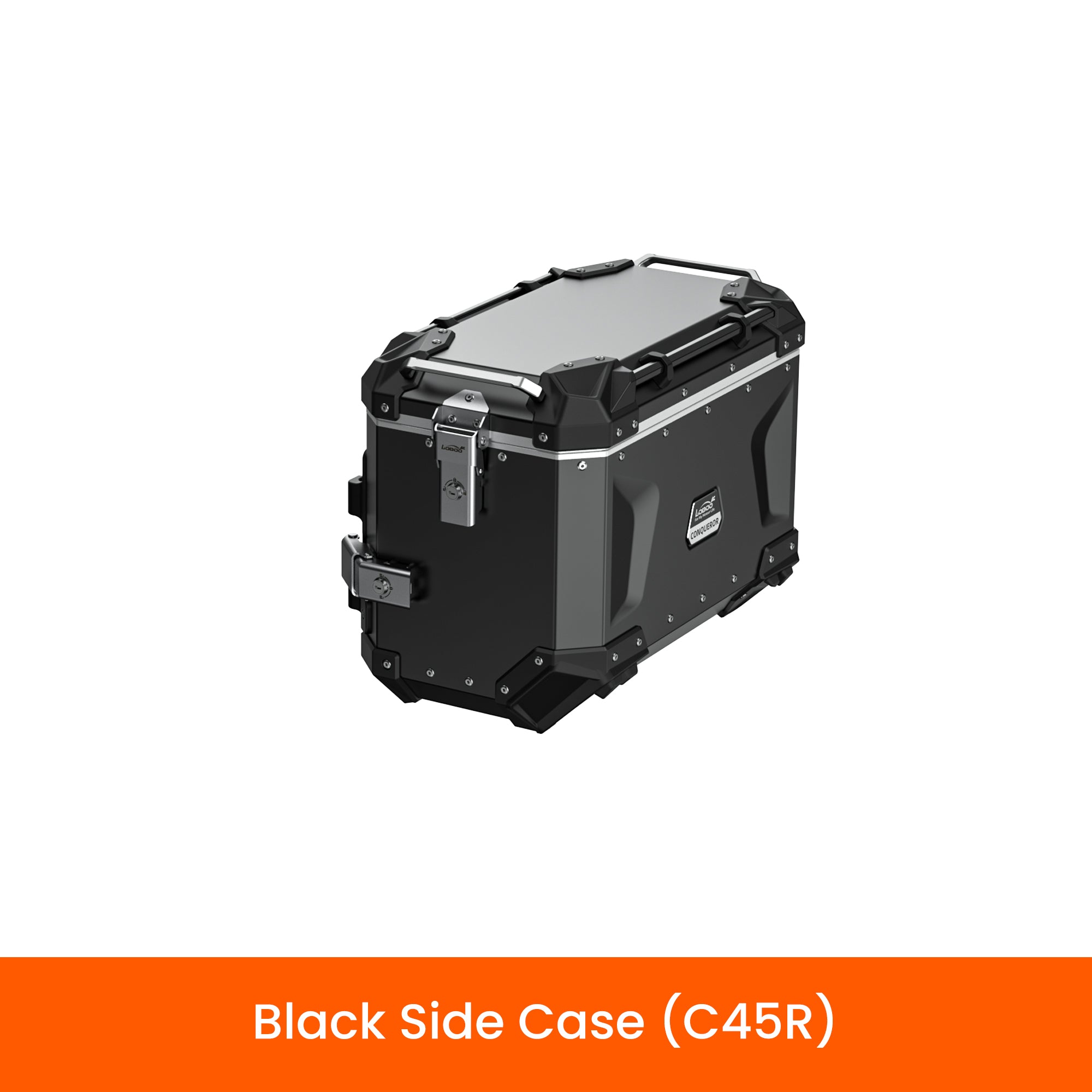 Valigia laterale destra C45R da 45 litri in alluminio nero