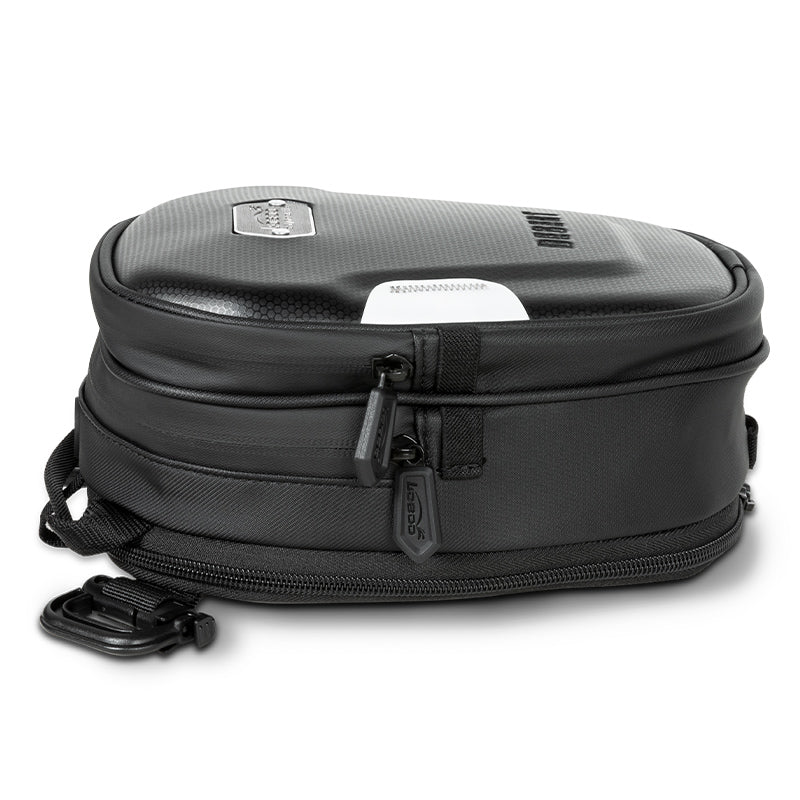 Borsa serbatoio LOBOO BTB05BK di lato, con cerniere SBS e ganci della cinghia