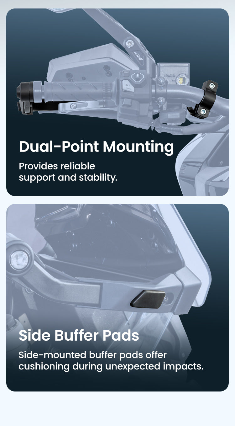 Dual mounting and side pads