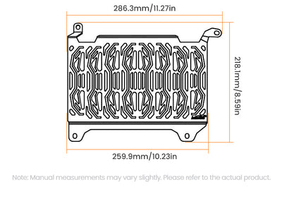 Protezione radiatore LOBOO per Honda NX500 – dettaglio 16