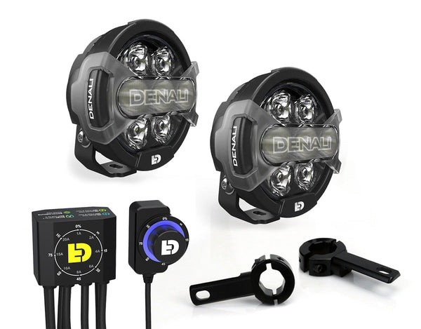 Kit faretti D7 PRO con collari e controller DialDim universale
