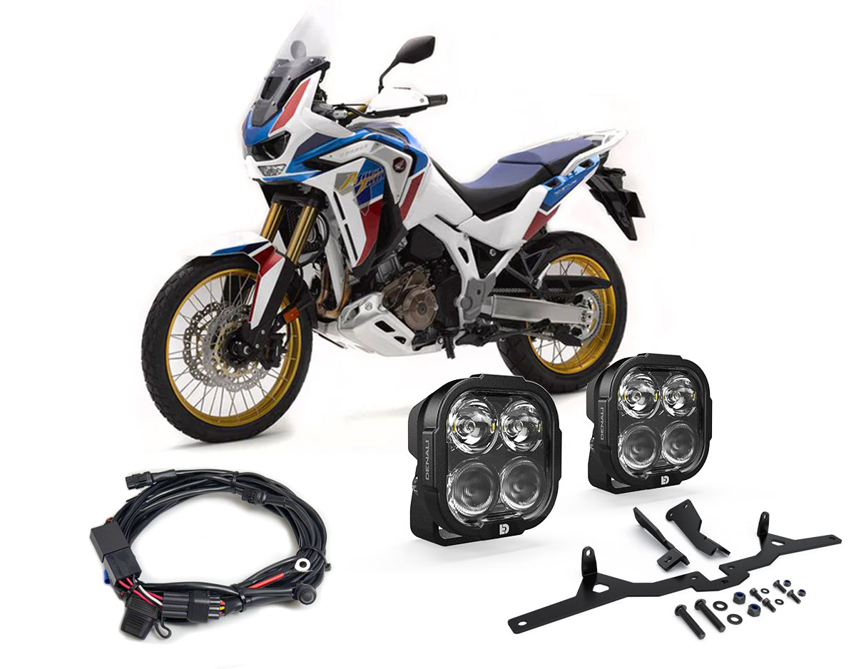 Kit faretti DL4 con cablaggio e supporto DENALI per Honda Africa Twin 1100 Adventure Sports ES