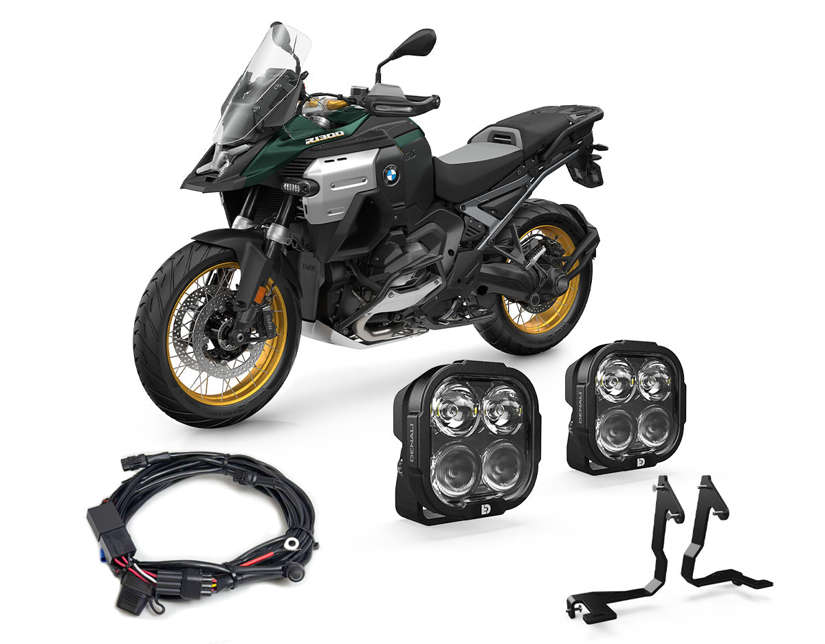 Kit DENALI DNL07KIT023 con due faretti DL4, cablaggio e staffe per BMW R 1300 GS Adventure