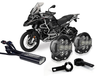 Kit DENALI DNL07KIT031C con faretti D7 PRO, collari paramotore e centralina per BMW R 1200 GS