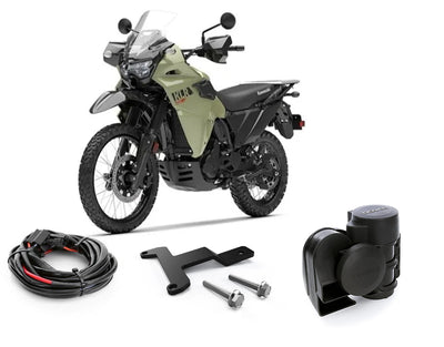 Kit clacson DENALI SoundBomb con staffa e cablaggio per Kawasaki KLR 650
