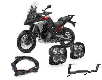 Kit DENALI DNL22KIT005 con due faretti DL4, staffe e cablaggio per Ducati Multistrada V4