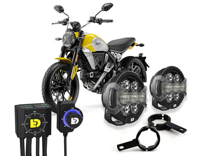 Kit DENALI DNL22KIT012 con faretti D7 PRO e controller DialDim per Ducati Scrambler