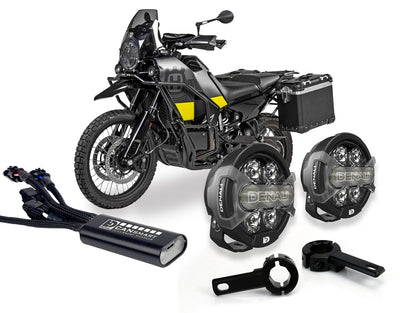 Kit DENALI DNL24KIT001C con faretti D7 PRO e centralina per Husqvarna Norden 901