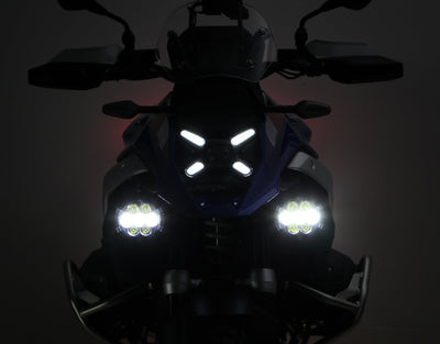 Profilo ribassato del supporto faretti DENALI per R 1300 GS