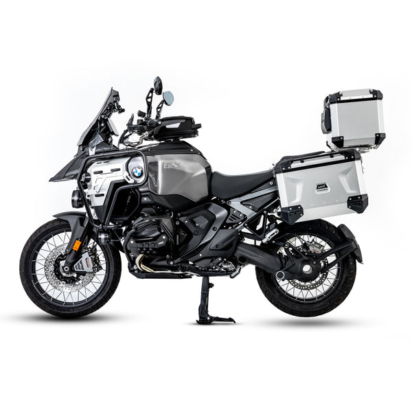 Aluminum Panniers and Top Case for BMW R 1300 GS Adventure | 45+45 L and 40 L - CONQUEROR