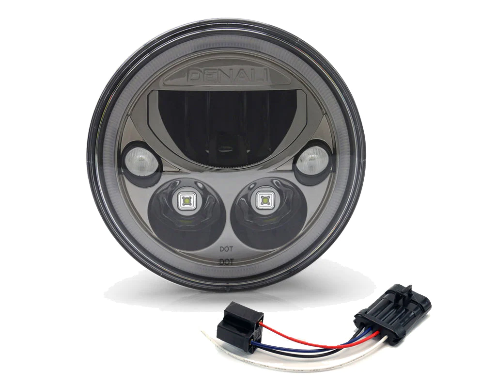 The adapter between the Harley LED headlight and the H4 connector