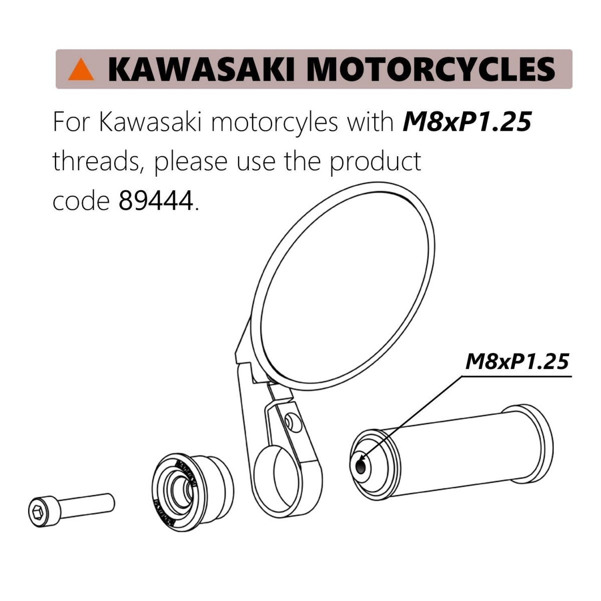 Adattatori specchietti bar - end a manubrio - K | 89444 - r25986 - ENDURRAD
