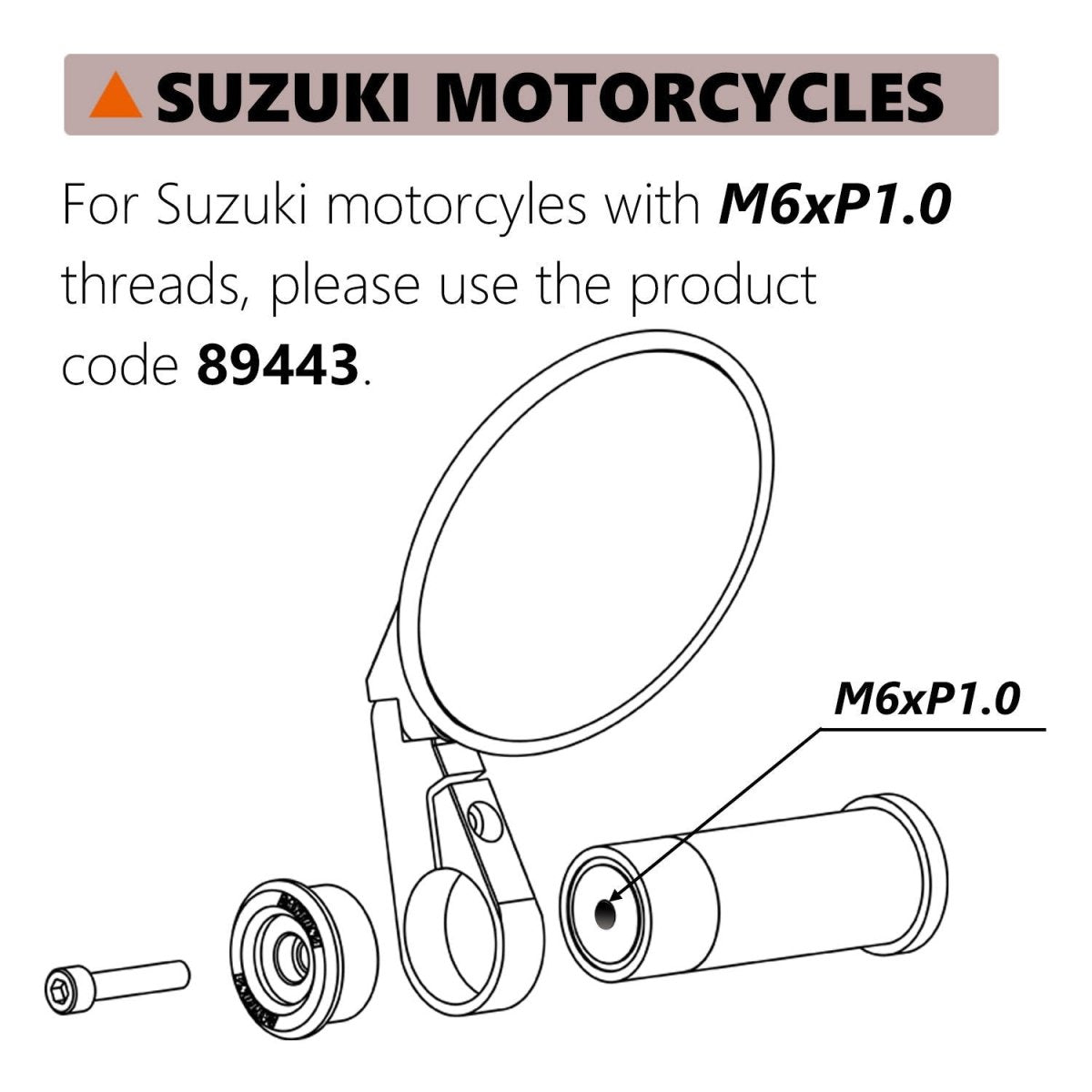 Adattatori specchietti bar - end a manubrio - S | 89443 - r25985 - ENDURRAD