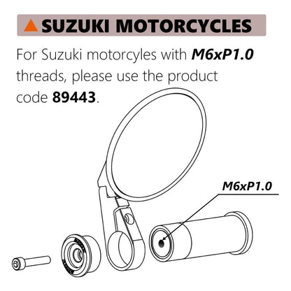 Adattatori specchietti bar - end a manubrio - SUZUKI - ENDURRAD