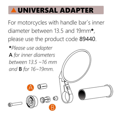 Adattatori specchietti bar - end a manubrio universali 22.2mm - ENDURRAD