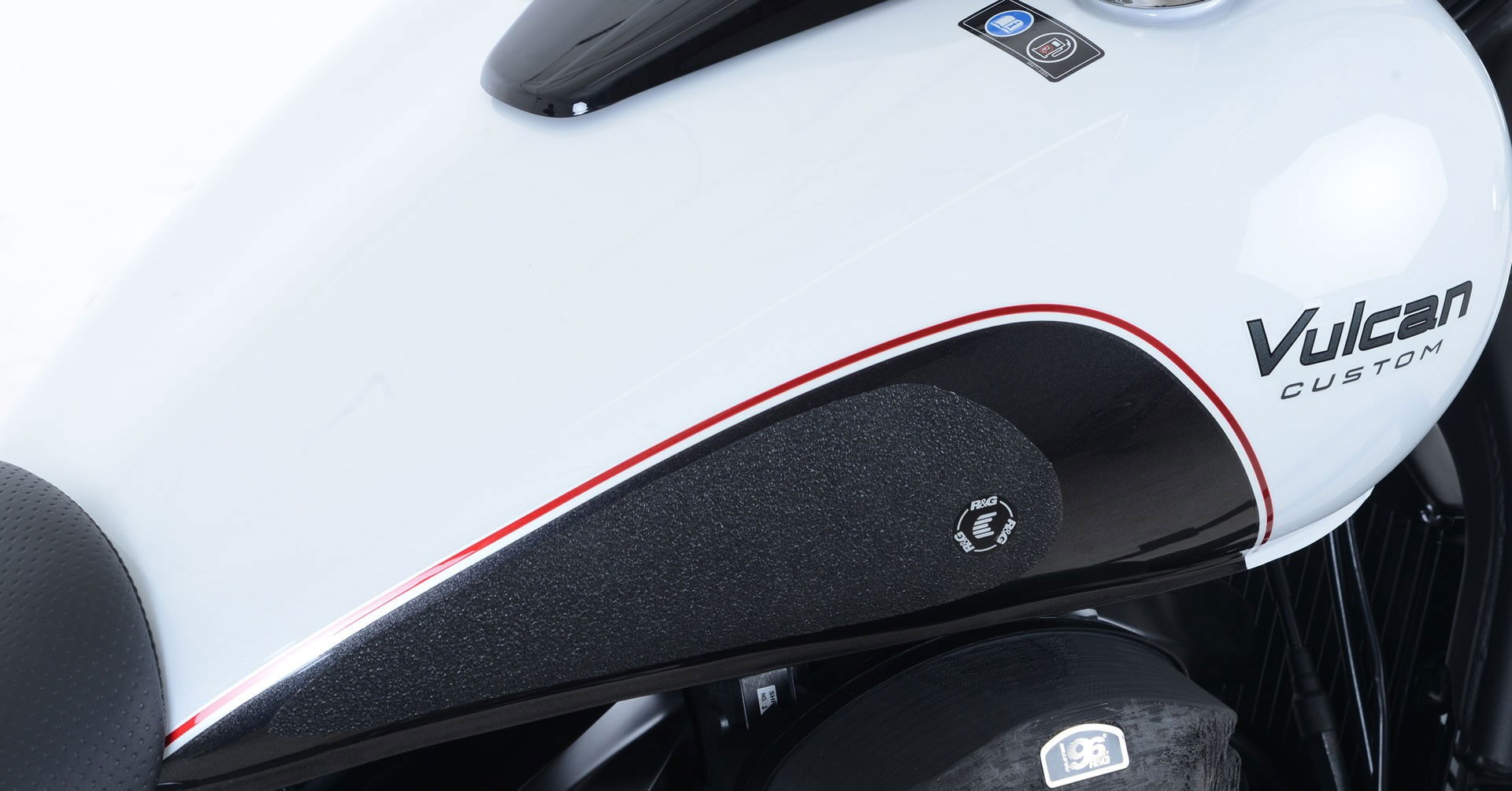 Adesivi antiscivolo serbatoio KAWASAKI VN 900 Custom '07 nero