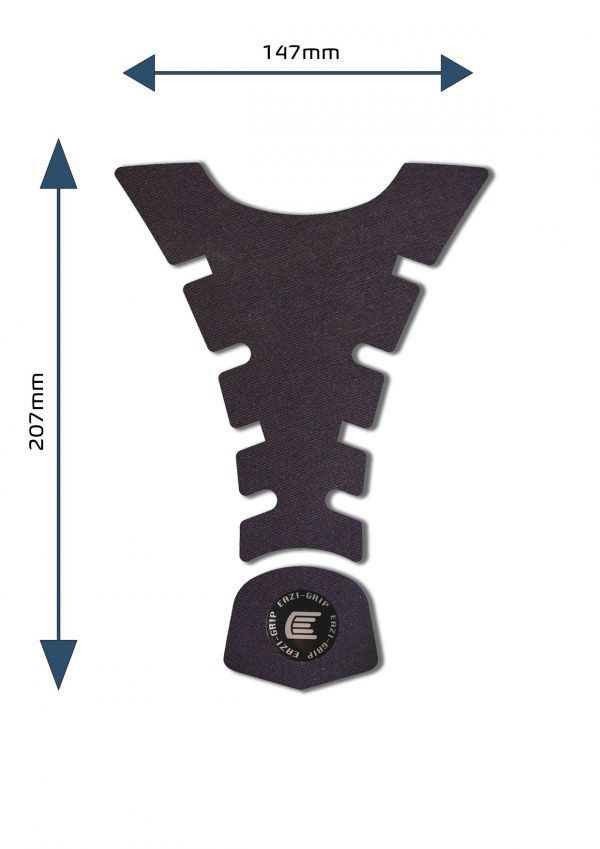Paraserbatoio centrale adesivo nero – design H