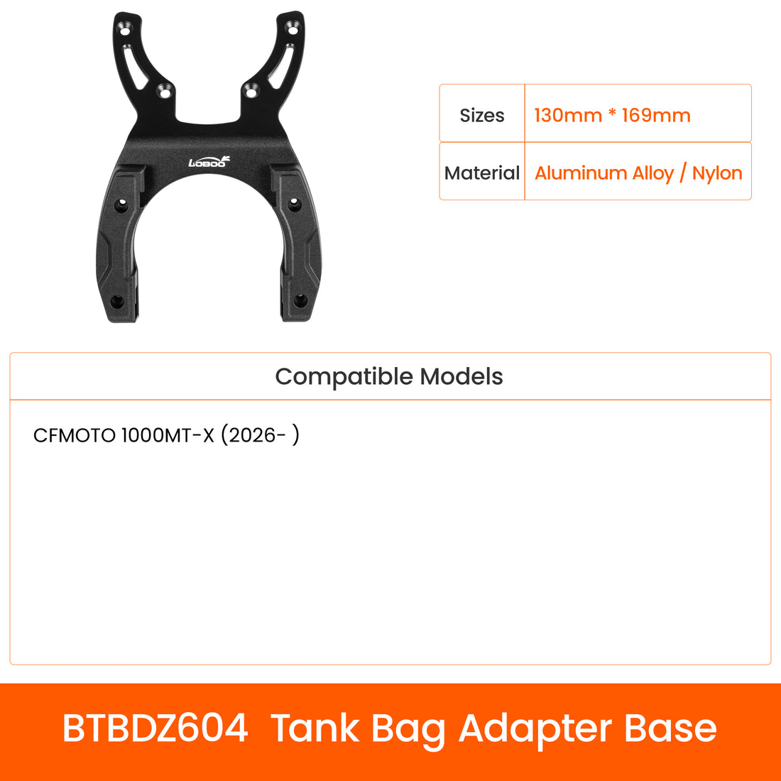Anello Quick-Lock per borsa serbatoio per CFMOTO 1000MT-X: misure, materiale e moto compatibili