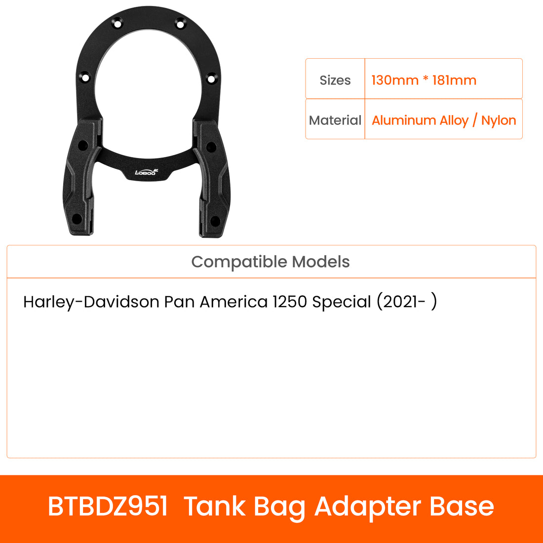 Anello Quick-Lock per borsa serbatoio per Harley-Davidson Pan America 1250 Special: misure, materiale e moto compatibili