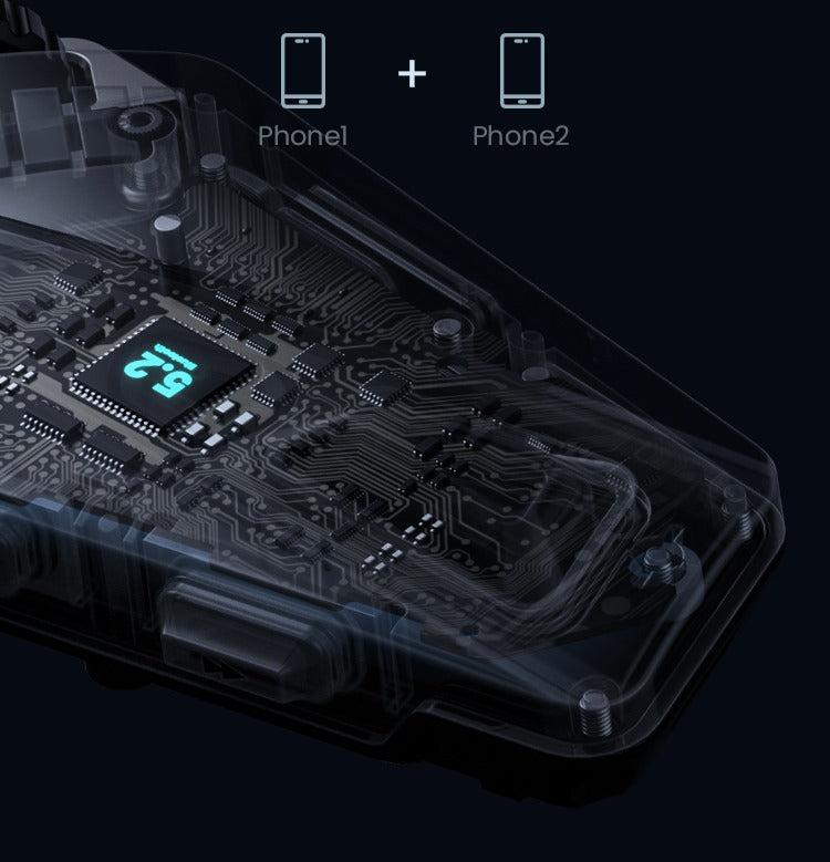 Two phones connected together