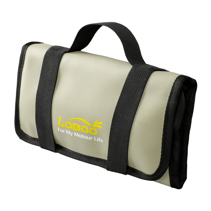 Borsa attrezzi LOBOO BGJB03 chiusa vista di tre quarti dall'alto