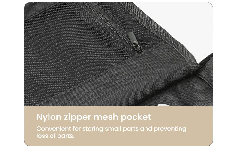 Cerniera in nylon sulla tasca a rete