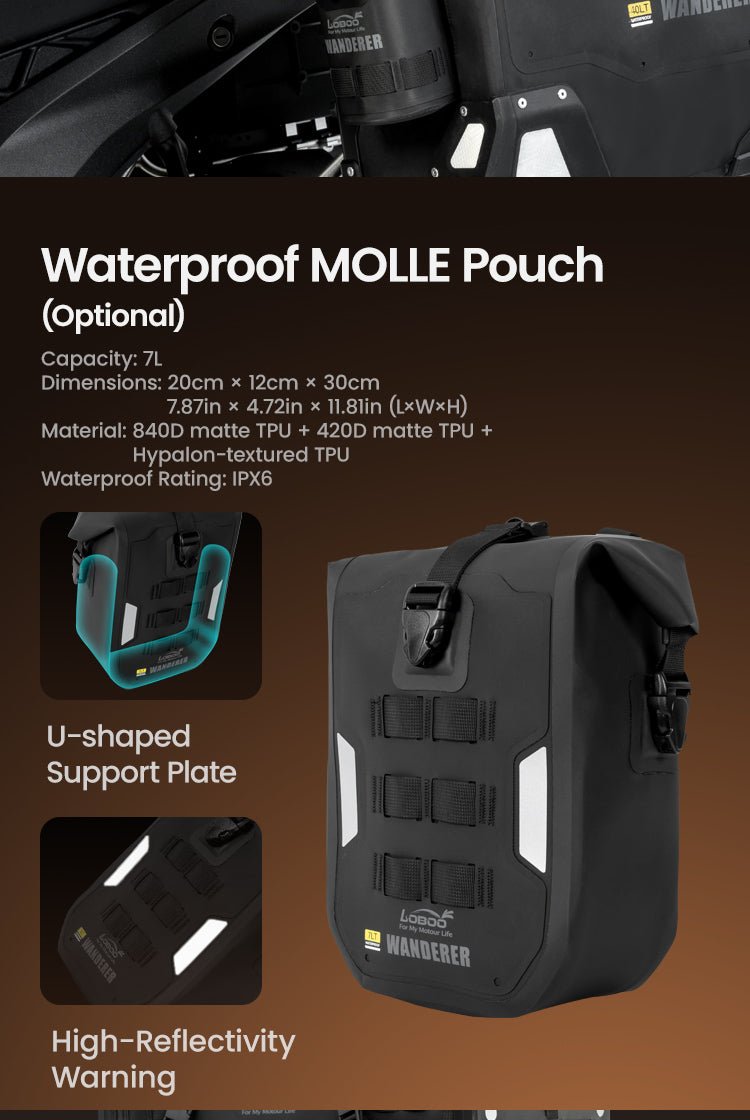 Borsa impermeabile 7L MOLLE LOBOO Wanderer - Endurrad.com