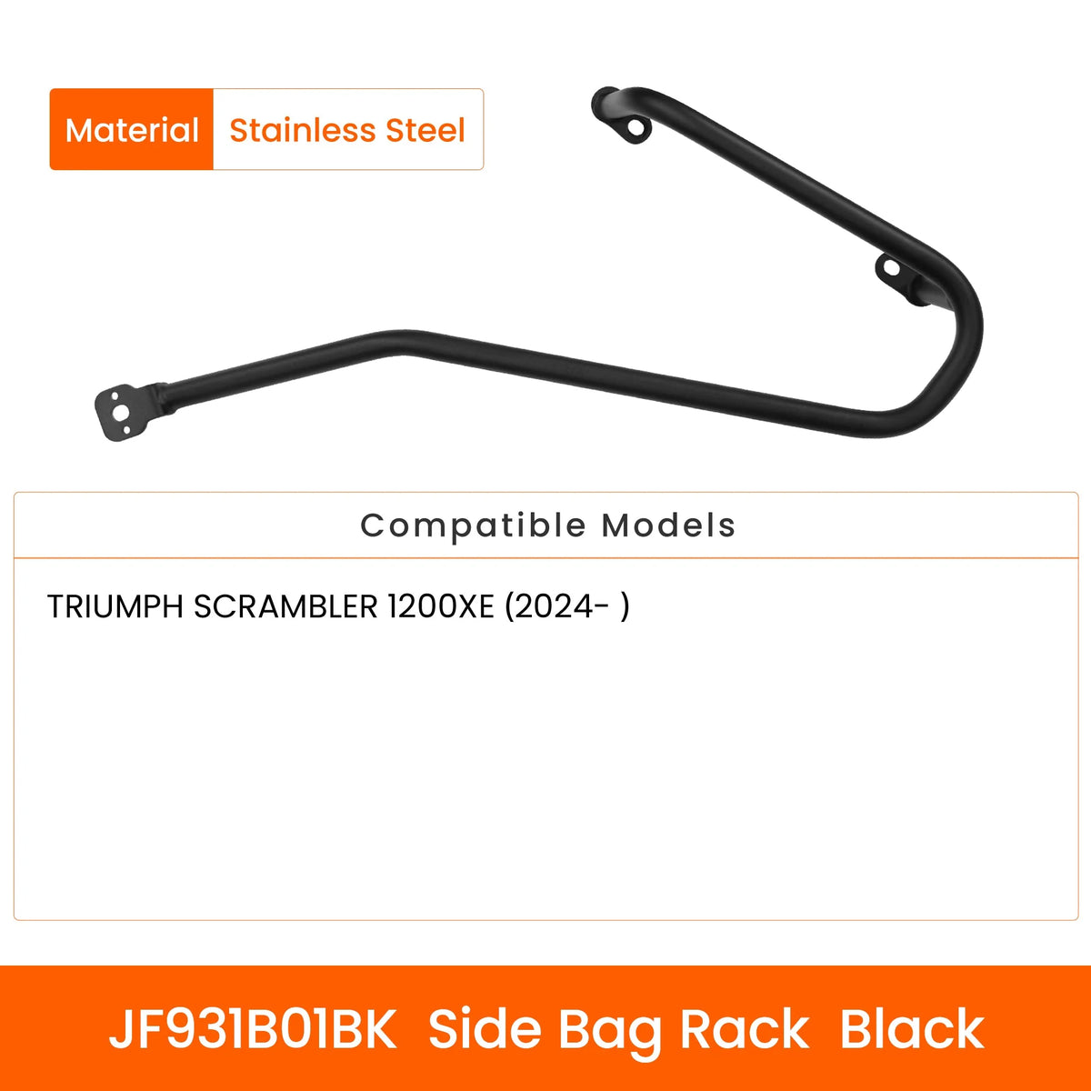 Telaio LOBOO JF931B01BK nero in acciaio inox per Triumph Scrambler 1200XE dal 2024