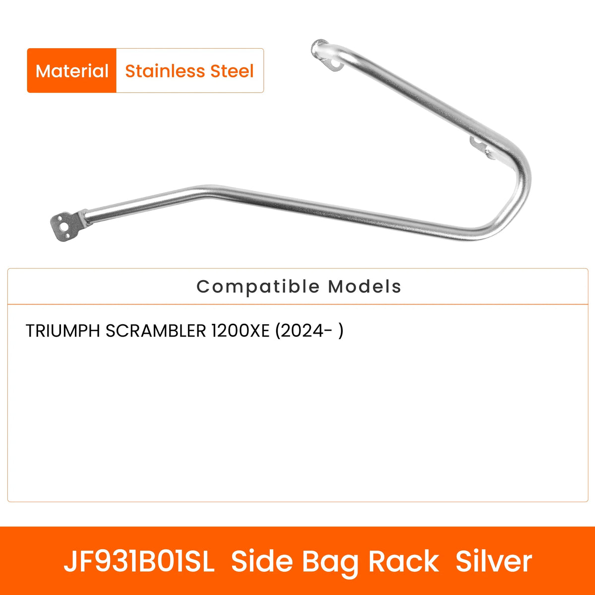 Telaio LOBOO JF931B01SL argento in acciaio inox per Triumph Scrambler 1200XE dal 2024