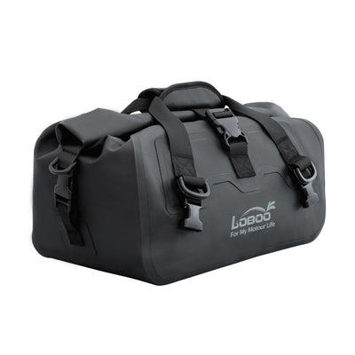 Borsa posteriore LOBOO BWB20PBK vista di tre quarti, con maniglia superiore e anelli a D laterali
