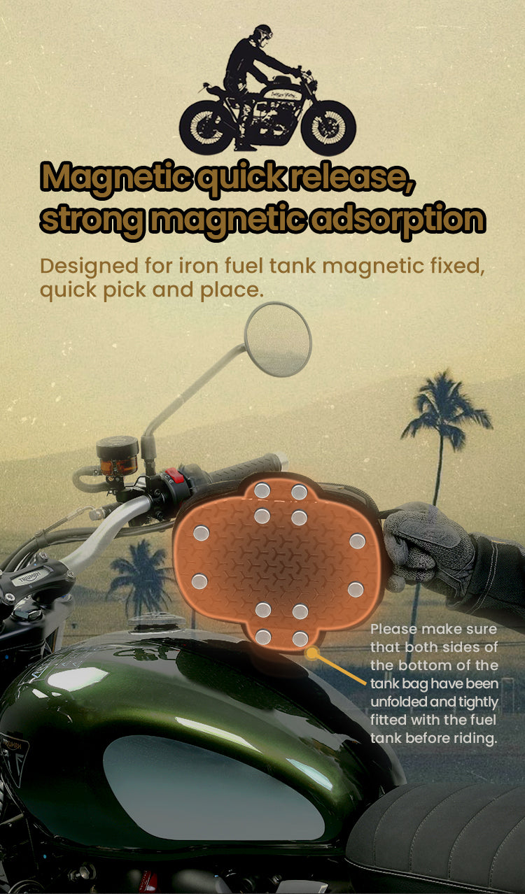 Magnetic attachment, without rings or tools