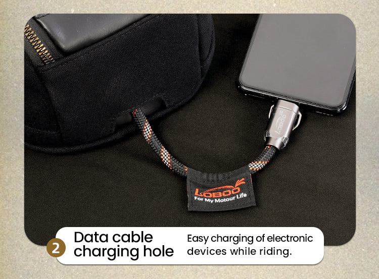 Cable grommet: the phone remains connected