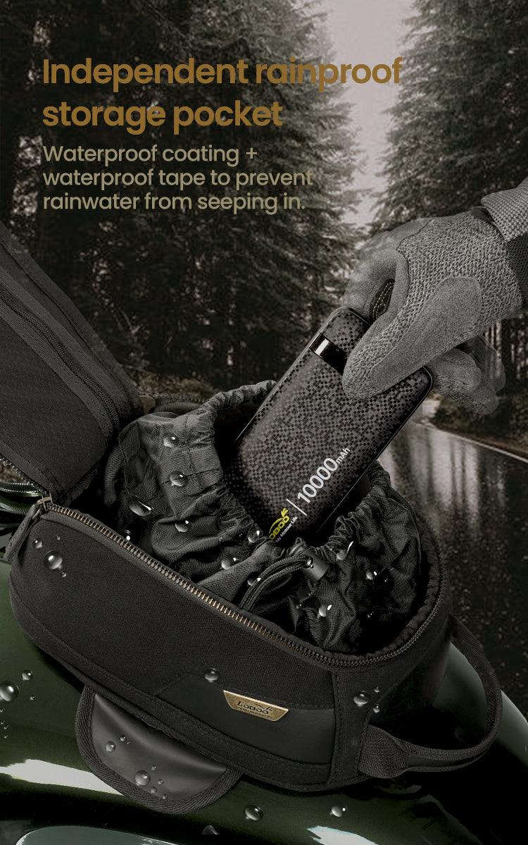 Water-resistant internal pocket for electronics