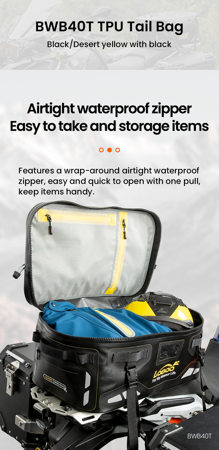Watertight zipper: opens with one hand and stays open