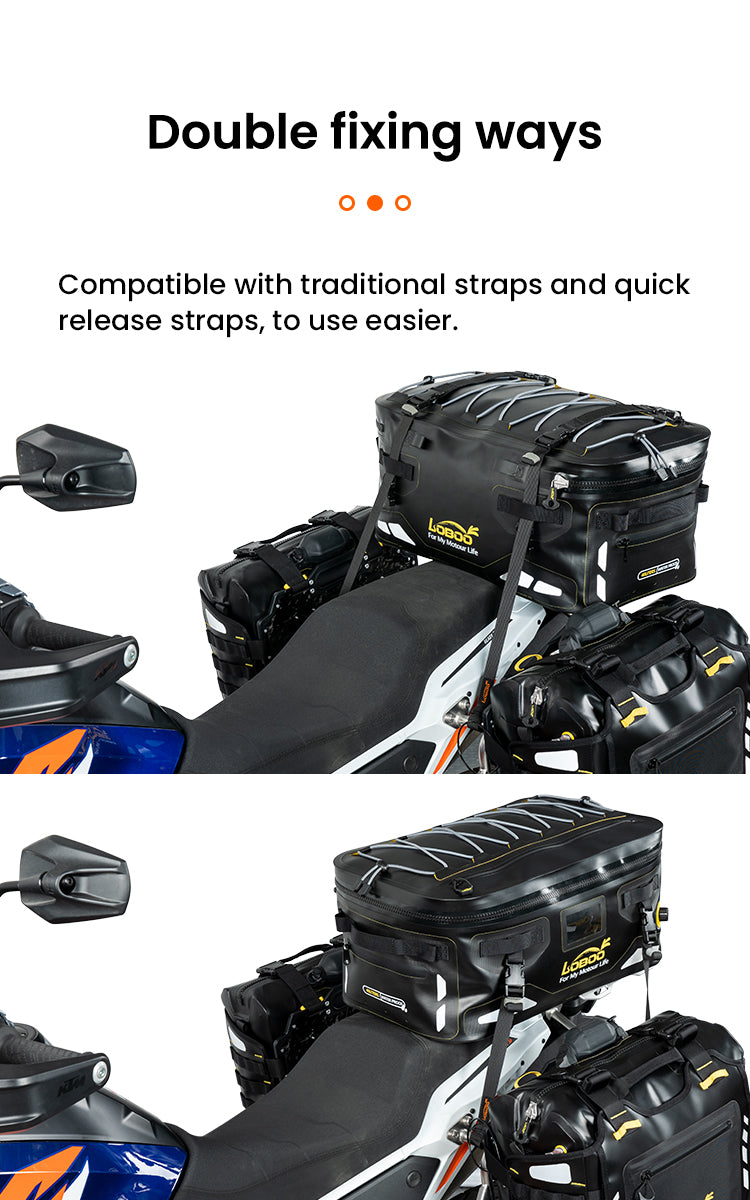 Dual fastening system: use the straps you have