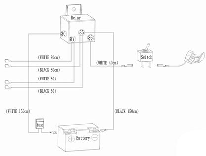 Cablaggio elettrico per due faretti, 200 gr | 04 - 0100 - r29067 - ENDURRAD