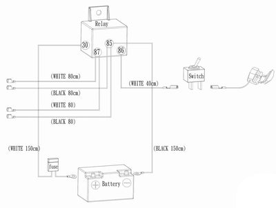 Cablaggio elettrico per due faretti, 200 gr - ENDURRAD