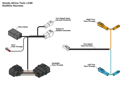 Light Control Unit Wiring Harness - Honda Africa Twin CRF1100L '20-'22 DEN