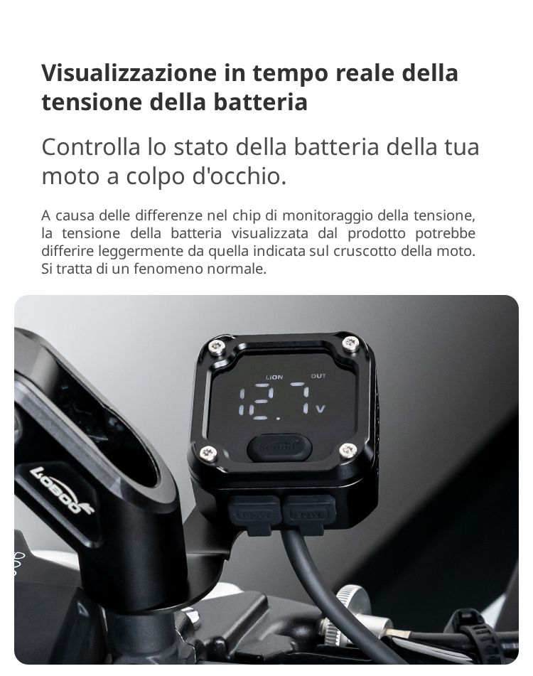 La tensione della batteria, a colpo d'occhio