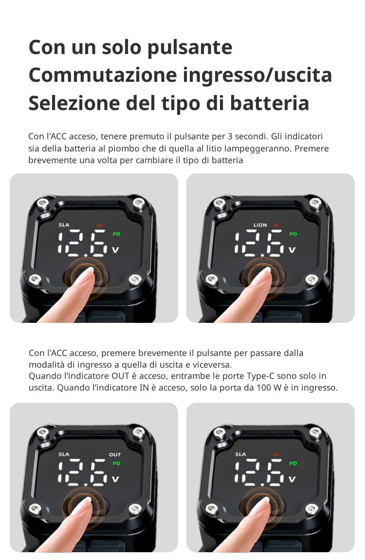 Un pulsante che fa due cose