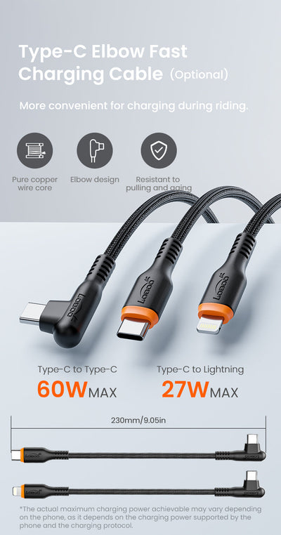 Scheda tecnica dei cavi LOBOO a gomito: 230 mm, 60 W e 27 W, rame puro