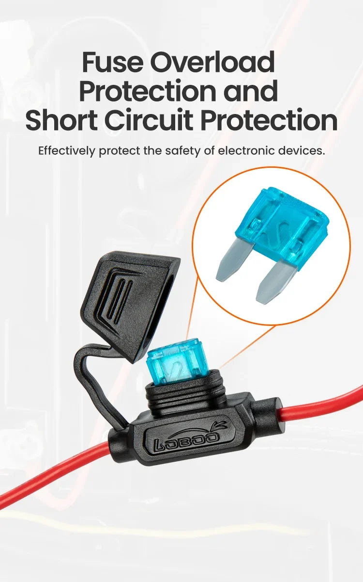 The fuse protects what you connect.